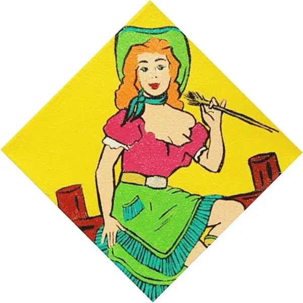 Original Western Art Cowgirl Pin Up by Shawna June Lee