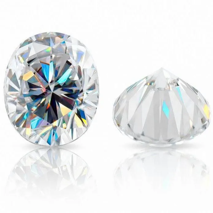 Oval Cut Loose Moissanite | White D Color VVS1 | With Certificate