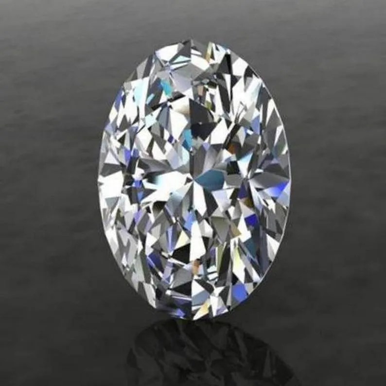 Oval Cut Loose Moissanite | White D Color VVS1 | With Certificate