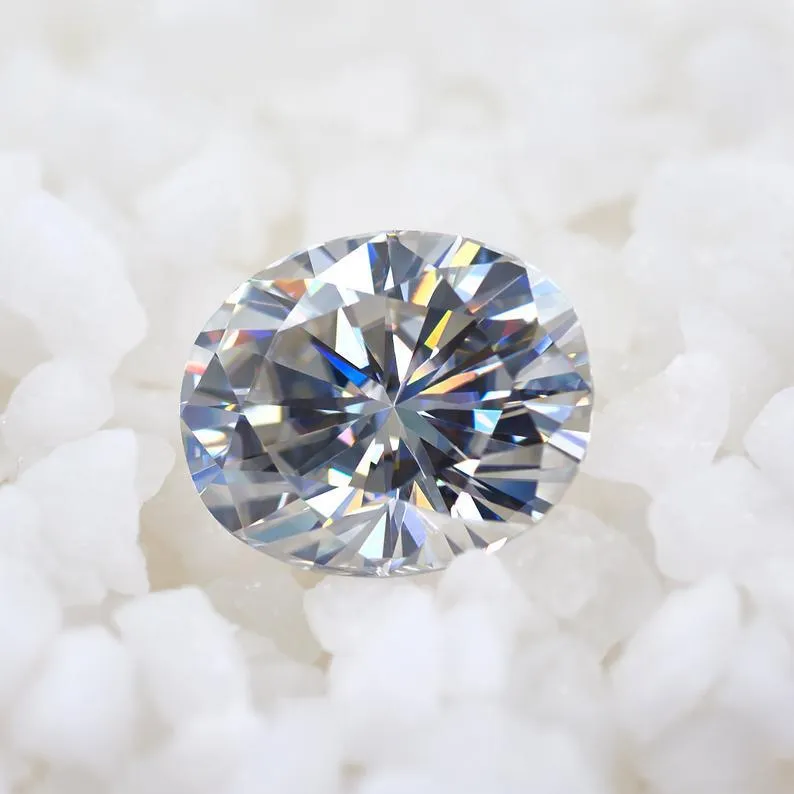 Oval Cut Loose Moissanite | White D Color VVS1 | With Certificate