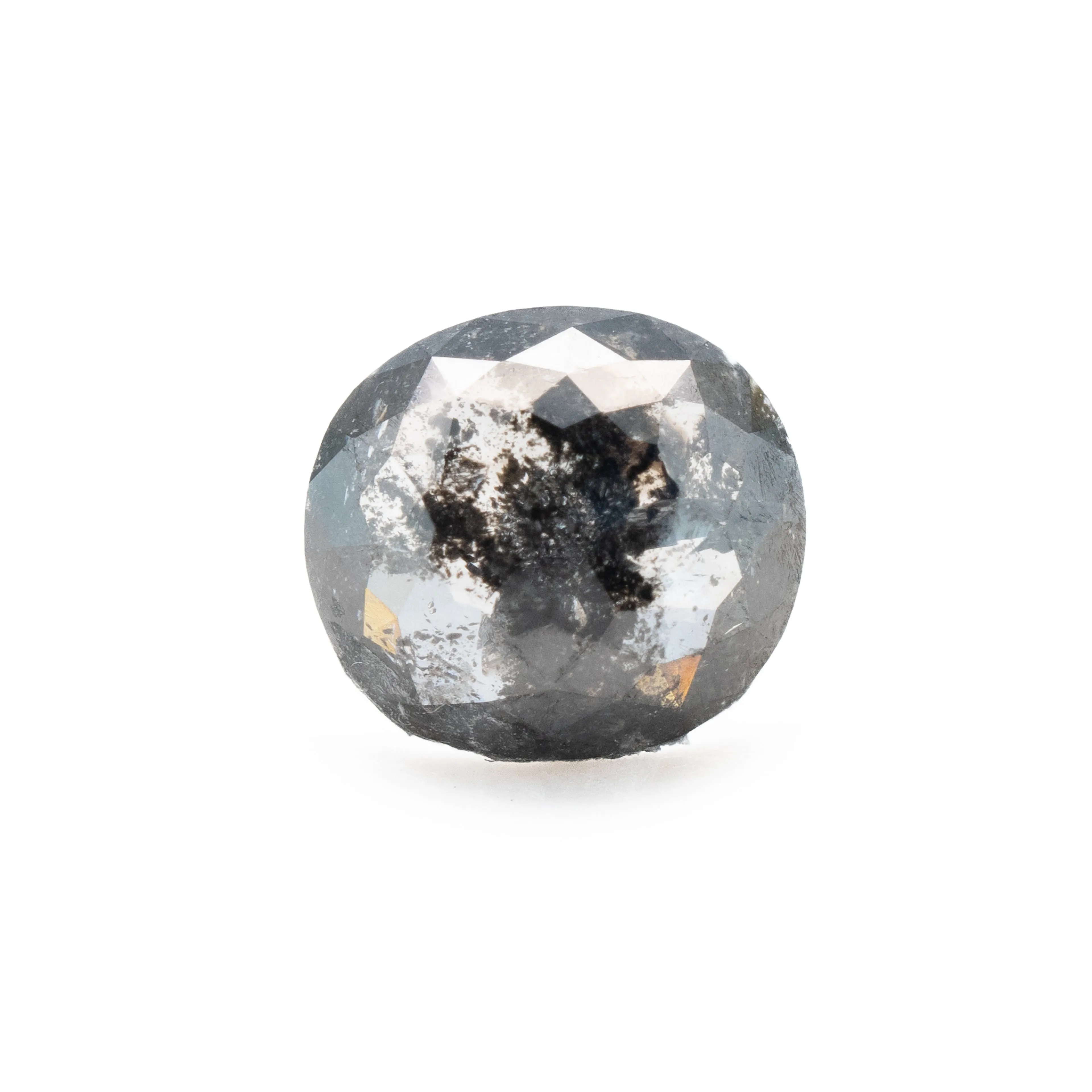 Oval Rose Cut Salt   Pepper Diamond | 1.26ct