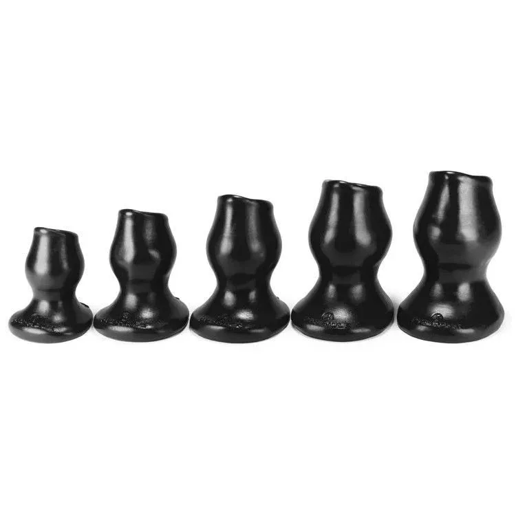 Oxballs - Pighole 4 - Holle Buttplug - Zwart - Maat XL
