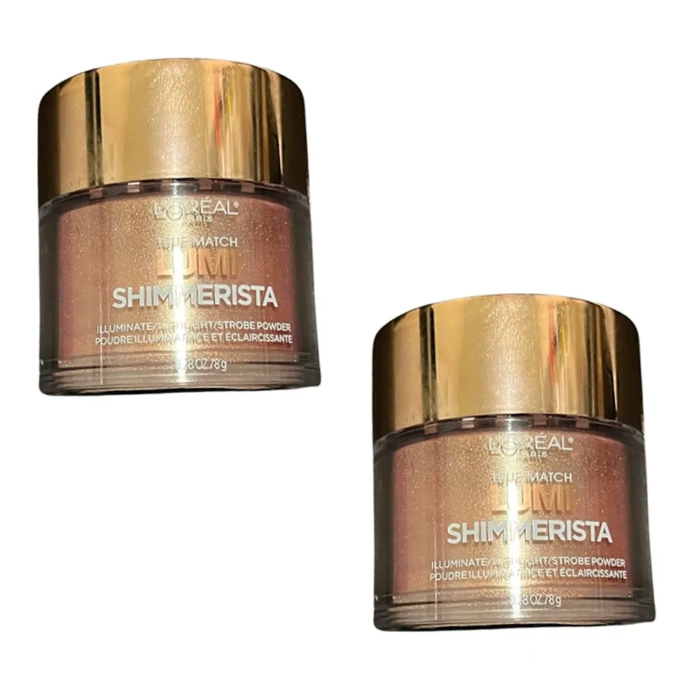 Pack of 2 L'Oreal Paris True Match Lumi Shimmerista Loose Highlighting Powder, Sunlight # 506