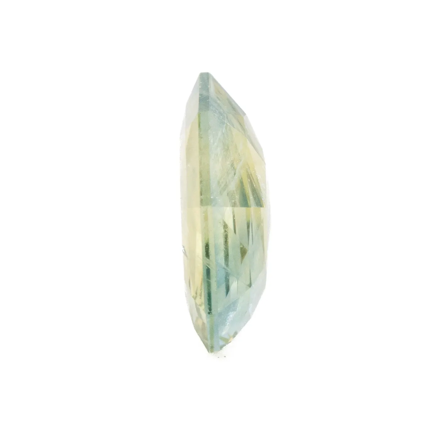 Pale Green Geometric Moon Rose Cut Sapphire | 1.035ct | Montana Origin