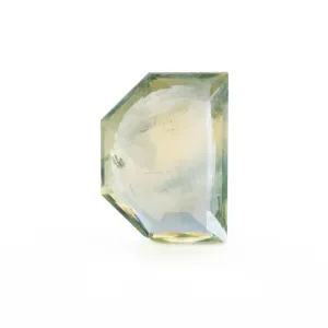 Pale Green Geometric Moon Rose Cut Sapphire | 1.035ct | Montana Origin