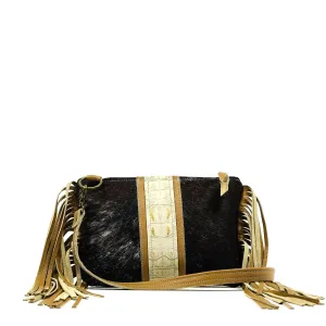 Patsy - Salted Pepper w/ Ivory Jumbo Croc