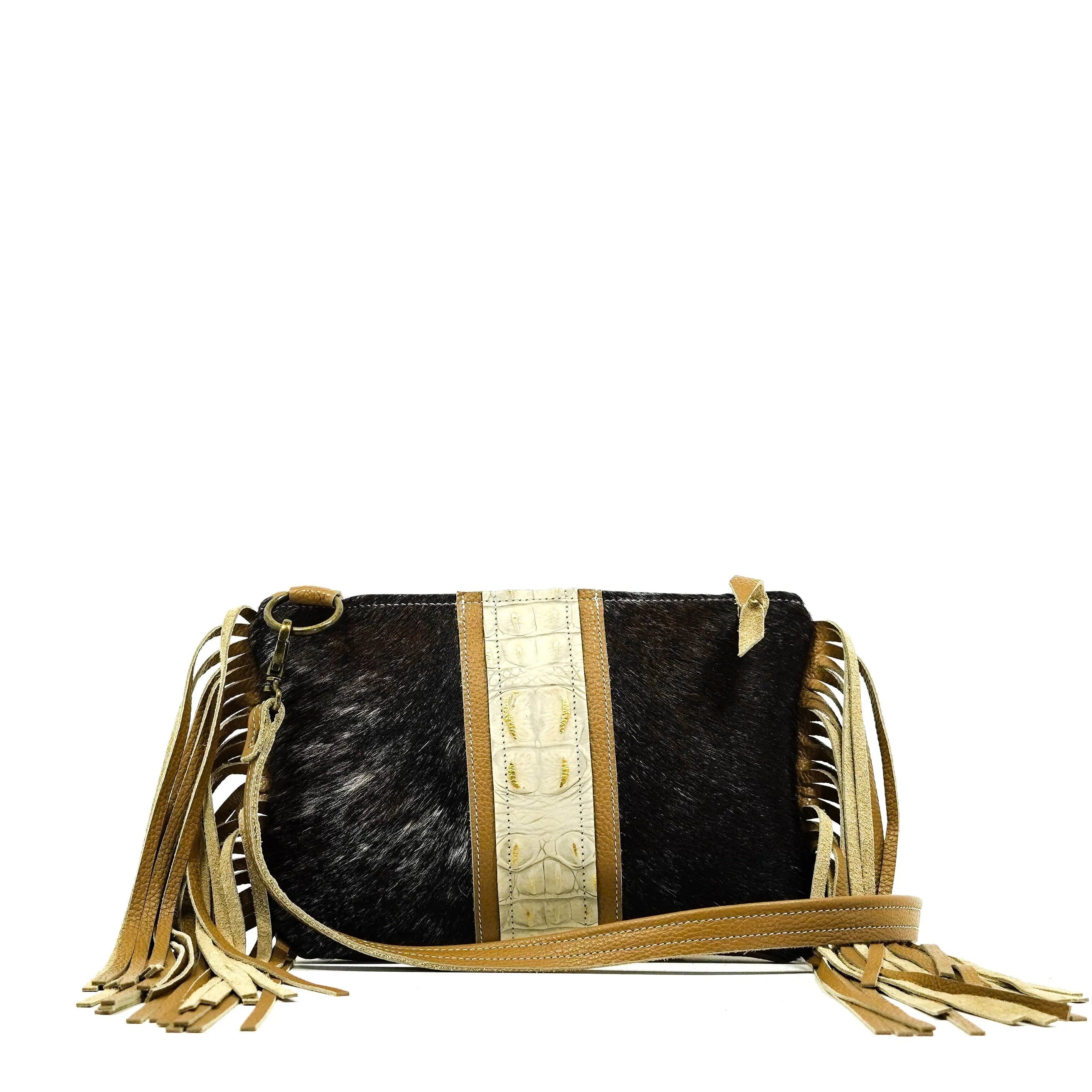 Patsy - Salted Pepper w/ Ivory Jumbo Croc
