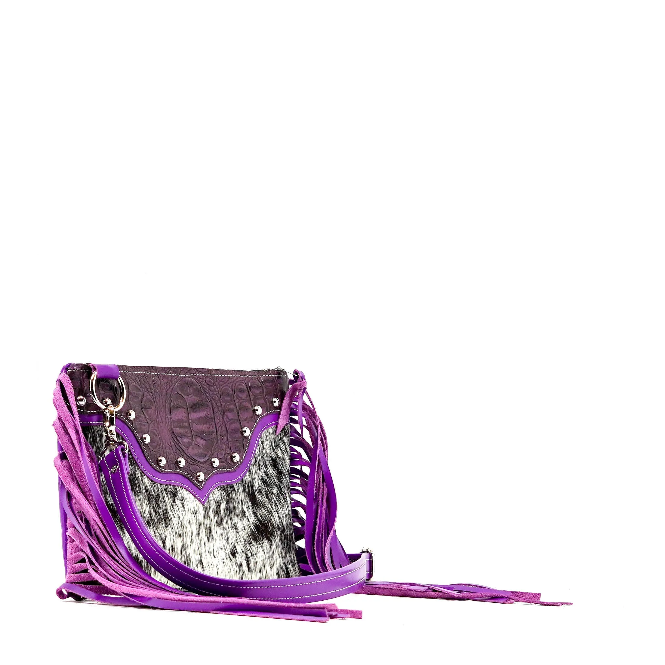 Patsy - Salt/Pepper w/ Amethyst Croc