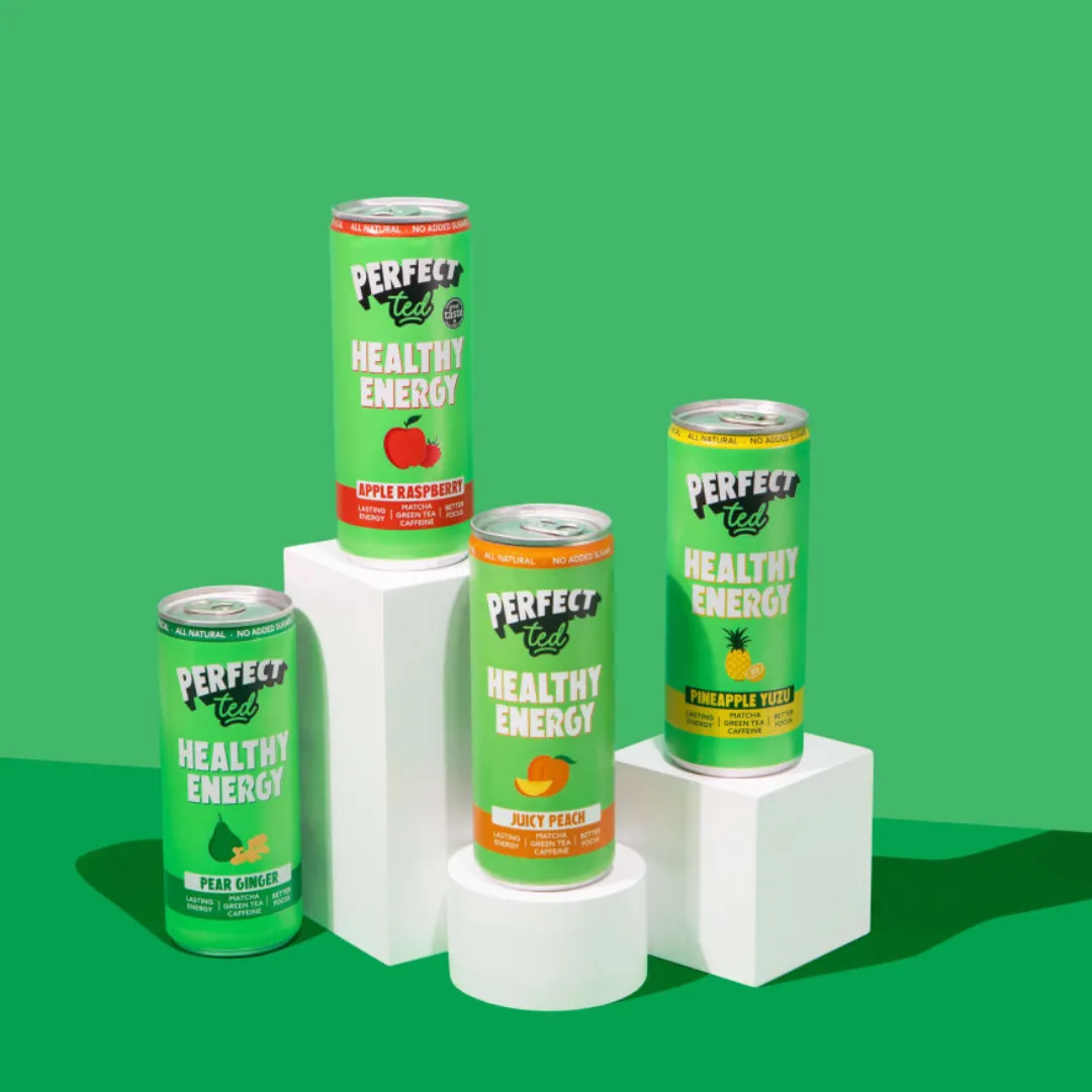 Pear & Ginger Sparkling Matcha Energy 12 x 250ml