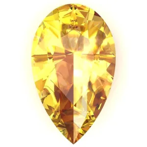 Pear Chatham Lab-Grown Yellow Sapphire Gems