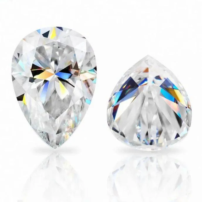 Pear Cut Loose Moissanite | White D Color VVS1 | With Certificate