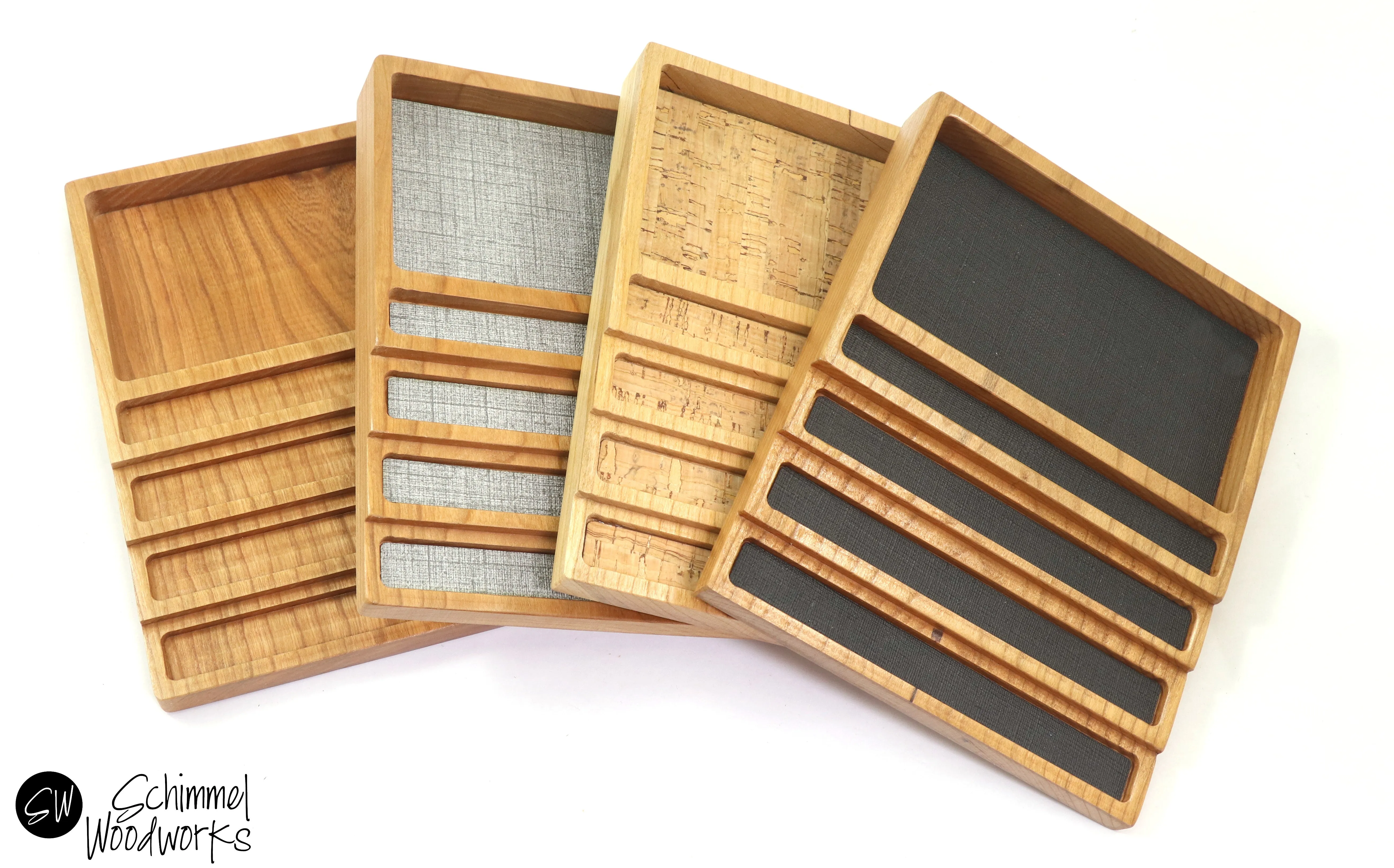 Pen tray with Desk Organizer - Fits 4 pens