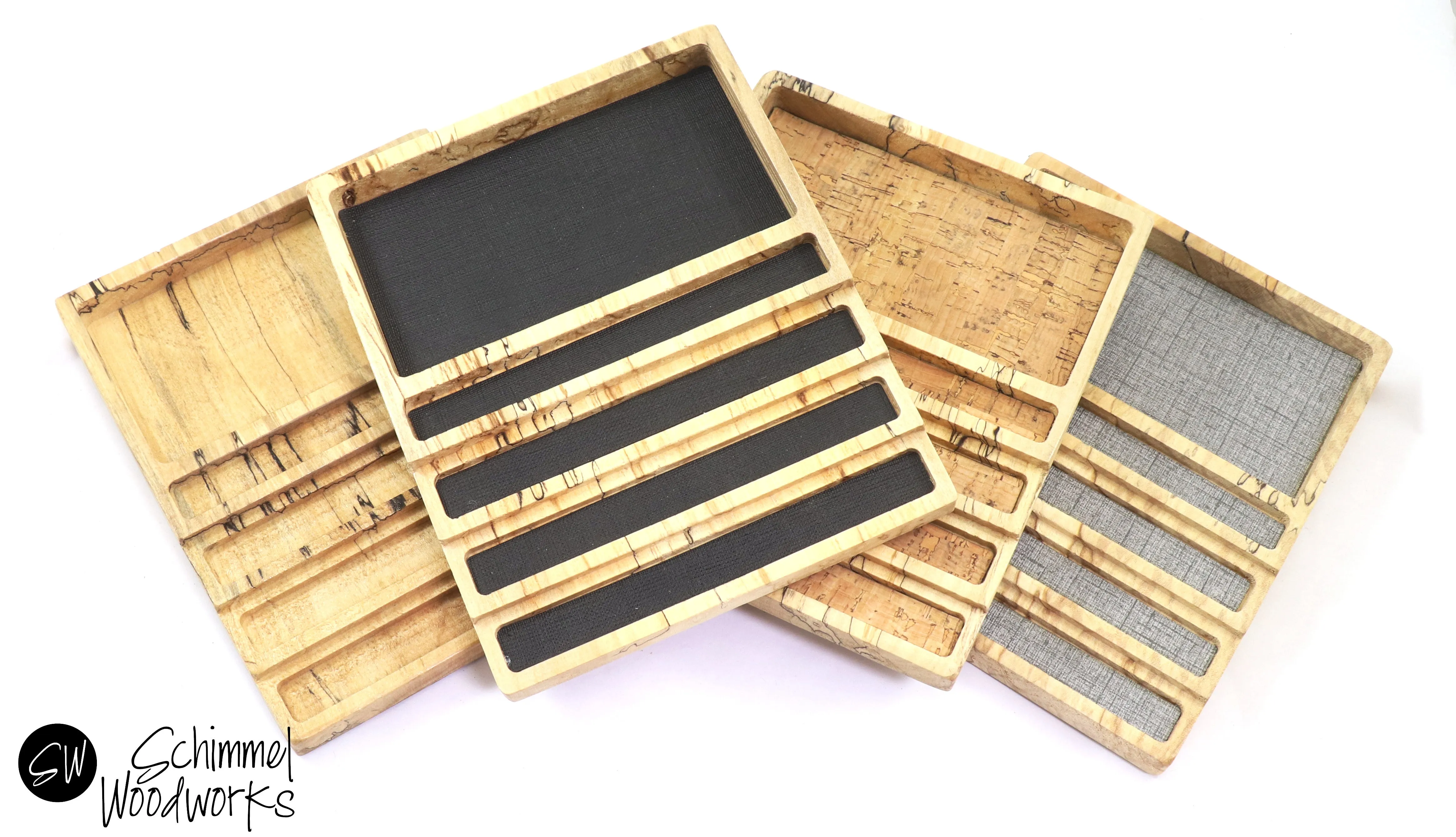 Pen tray with Desk Organizer - Fits 4 pens