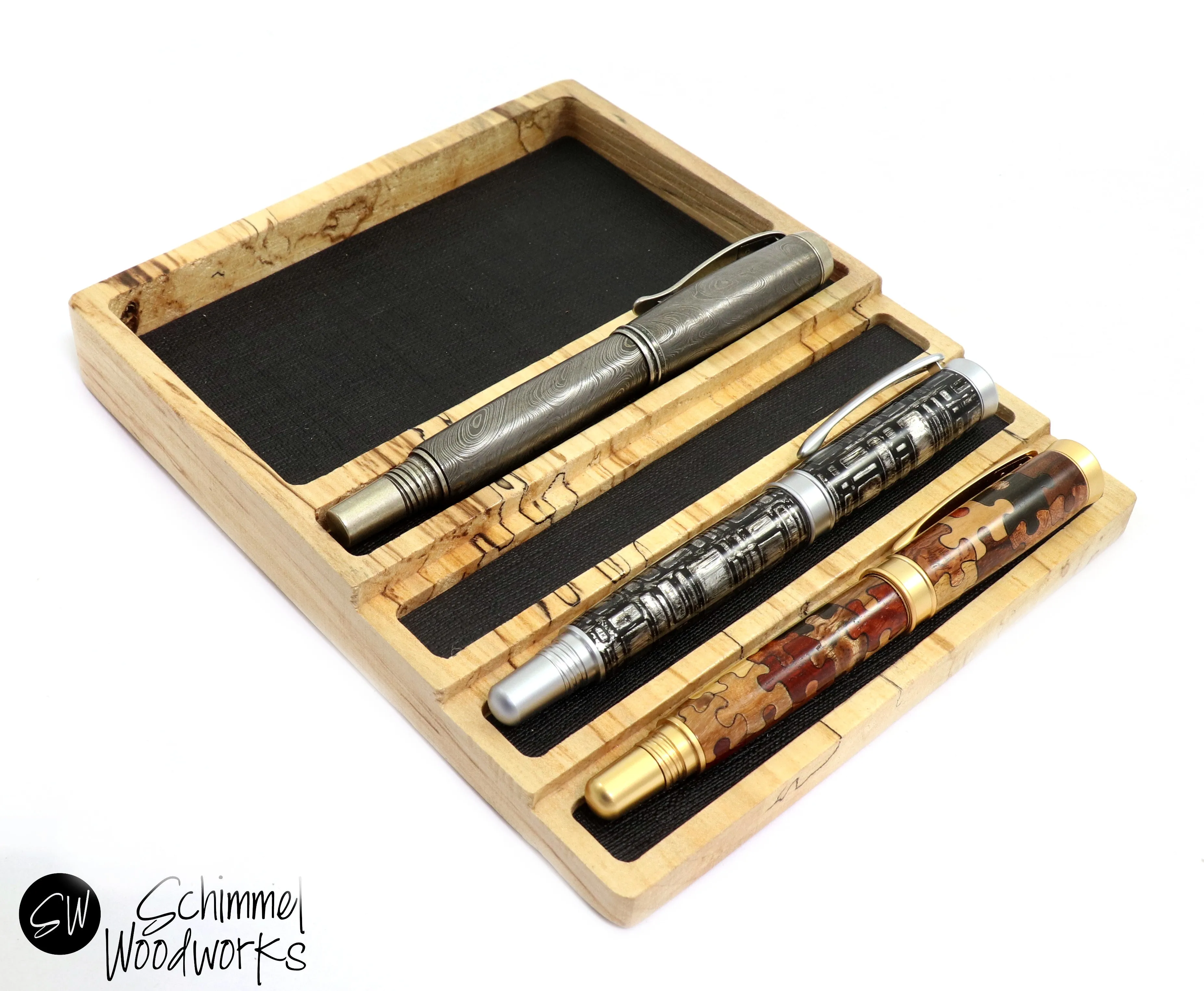 Pen tray with Desk Organizer - Fits 4 pens