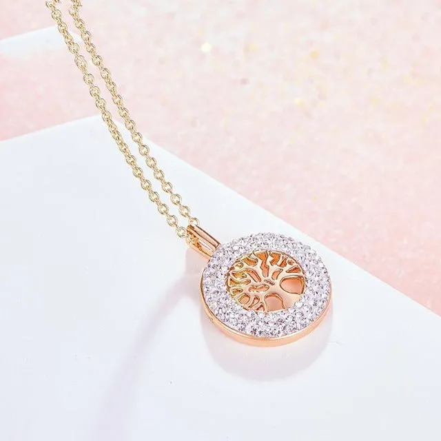 Pendentif Arbre de Vie Or Rose