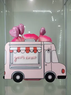 Personalized Pink Food Truck Organizer - Glam Decor