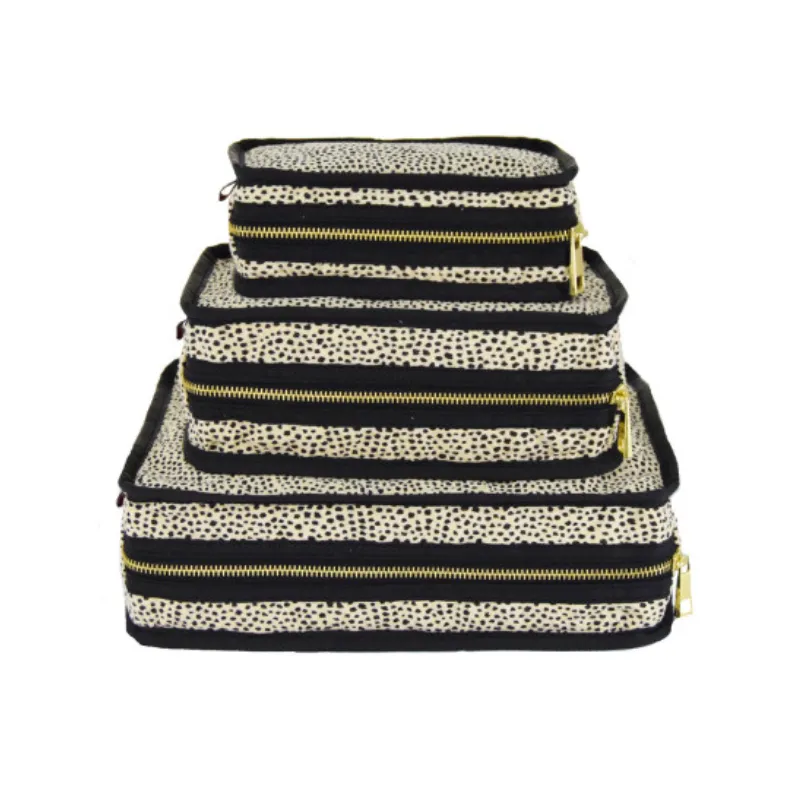 Personalized Seersucker Cheetah Organizing Trio