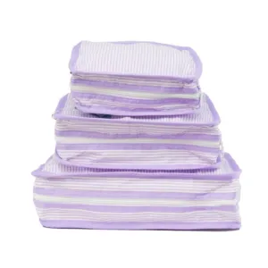 Personalized Seersucker Lilac Organizing Trio