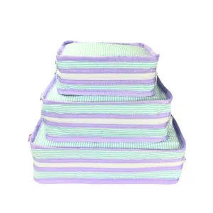 Personalized Seersucker Mermaid Organizing Trio