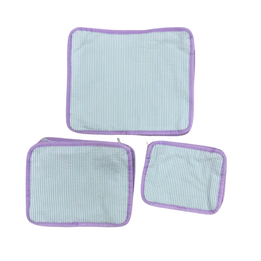 Personalized Seersucker Mermaid Organizing Trio