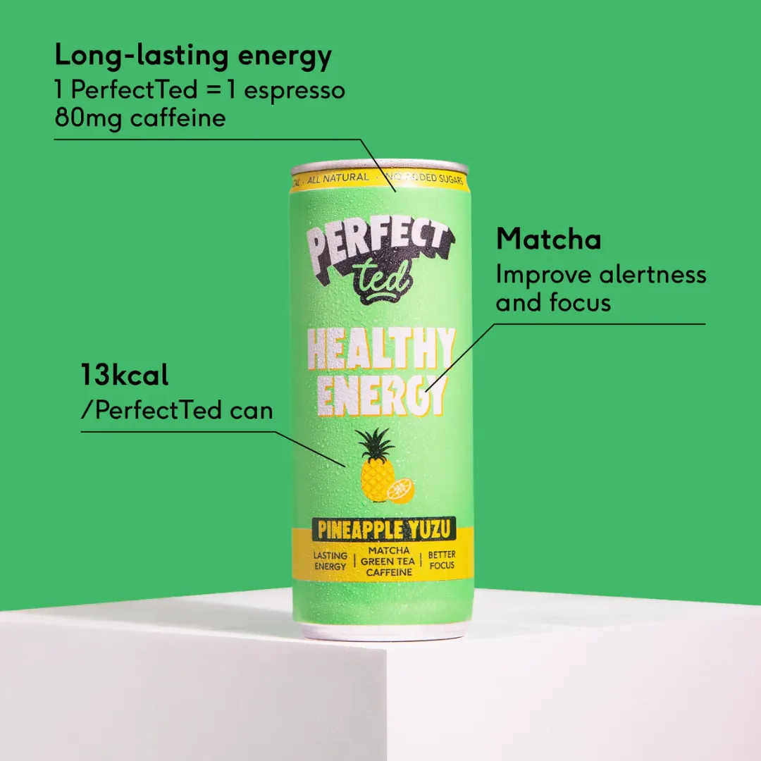 Pineapple & Yuzu Sparkling Matcha Energy 12 x 250ml