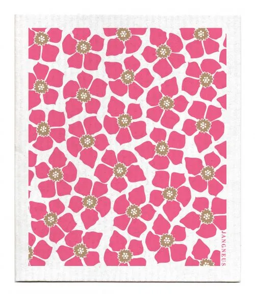 Pink Daffodil Dishcloth