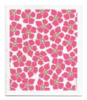 Pink Daffodil Dishcloth
