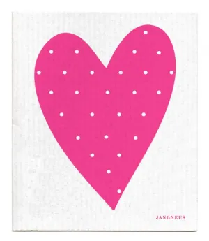 Pink Heart Dishcloth