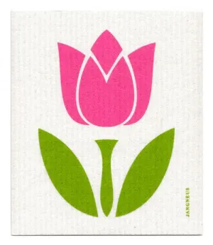 Pink Tulip Large Dishcloth