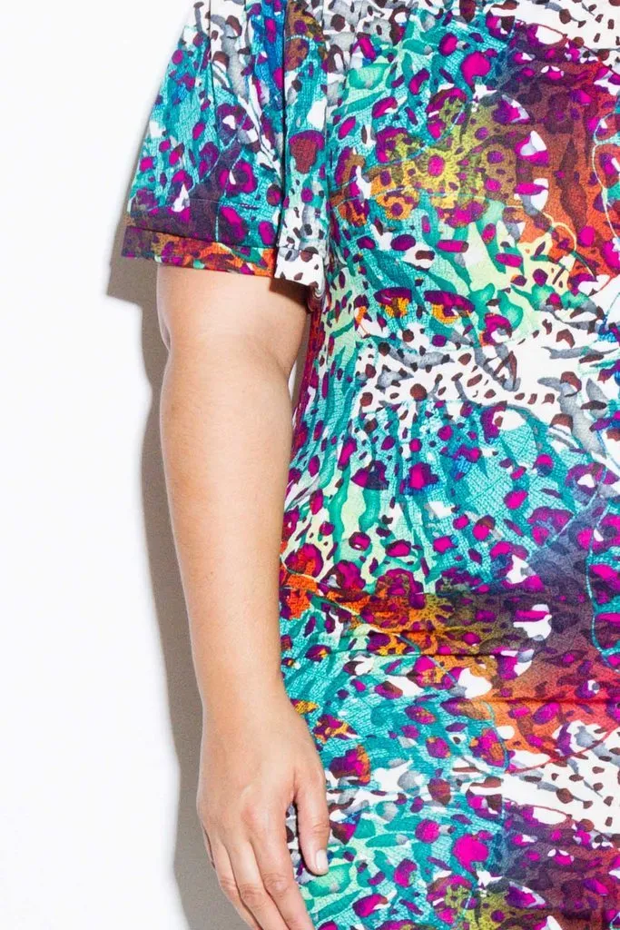 Plus Size Colorful Leopard Dress