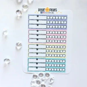Pocket Size - Functional Hobonichi Habit Tracker (1 month worth)
