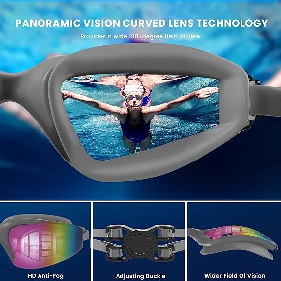 Polarized Swim Goggles Anti-fog Anti-ultraviolet Full Protection Unlight Leakage Clear Vision Mirrored Vanquisher