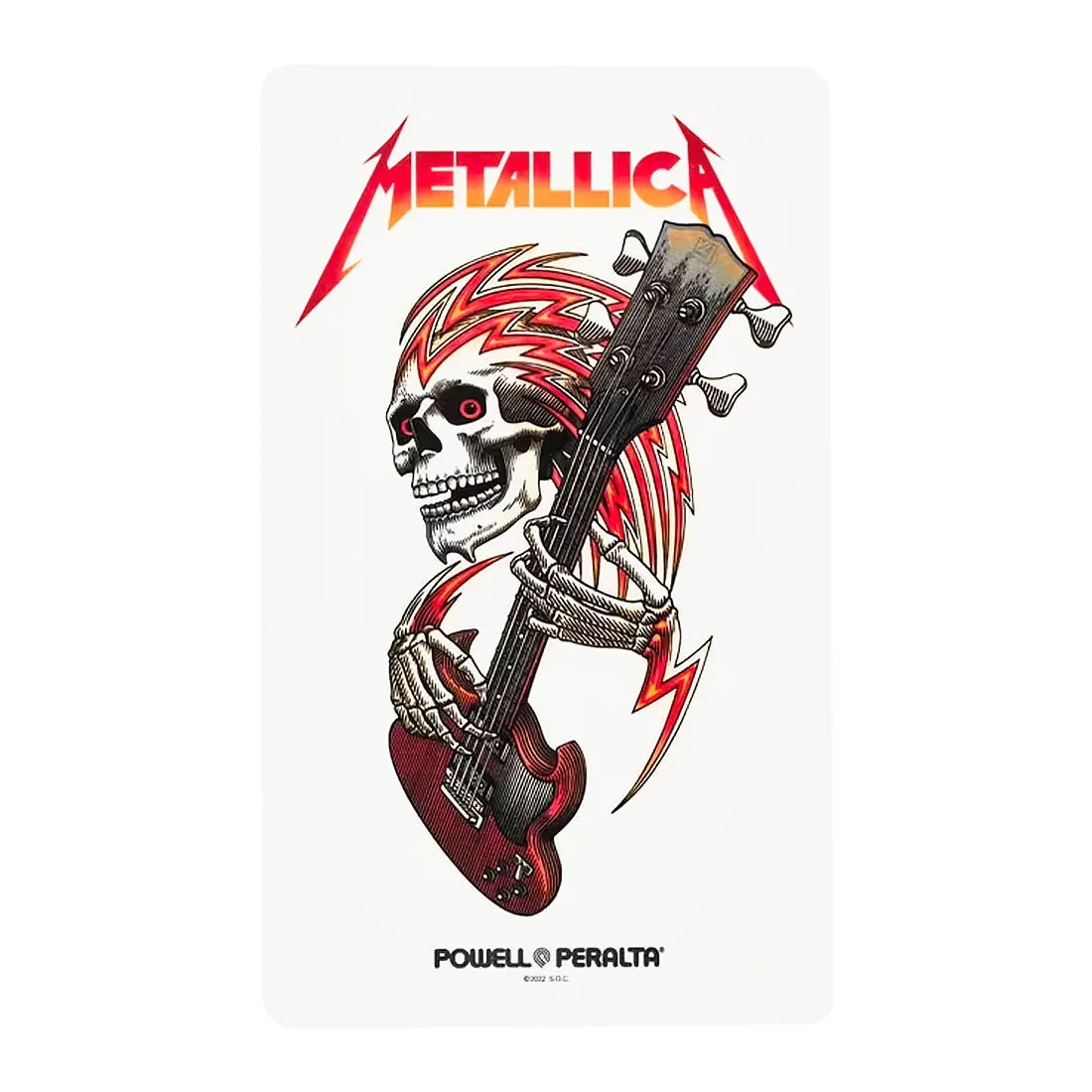 Powell Peralta Metallica Collab Sticker - Clear