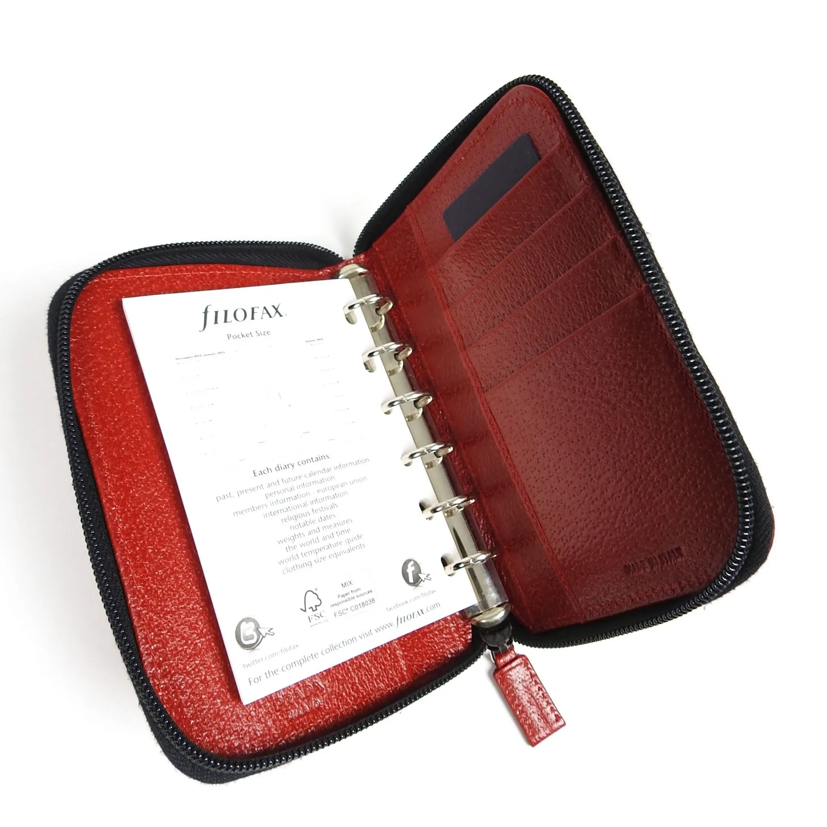 Prada 2013 Red Leather Organizer
