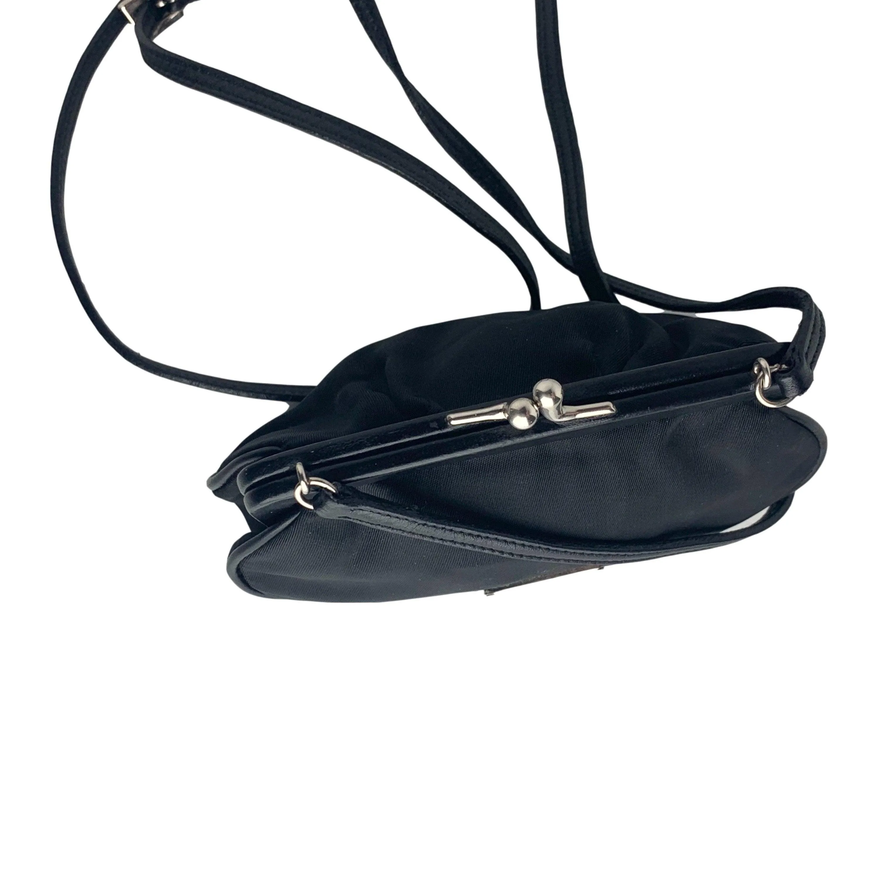 Prada Black Micro Kiss Lock Bag