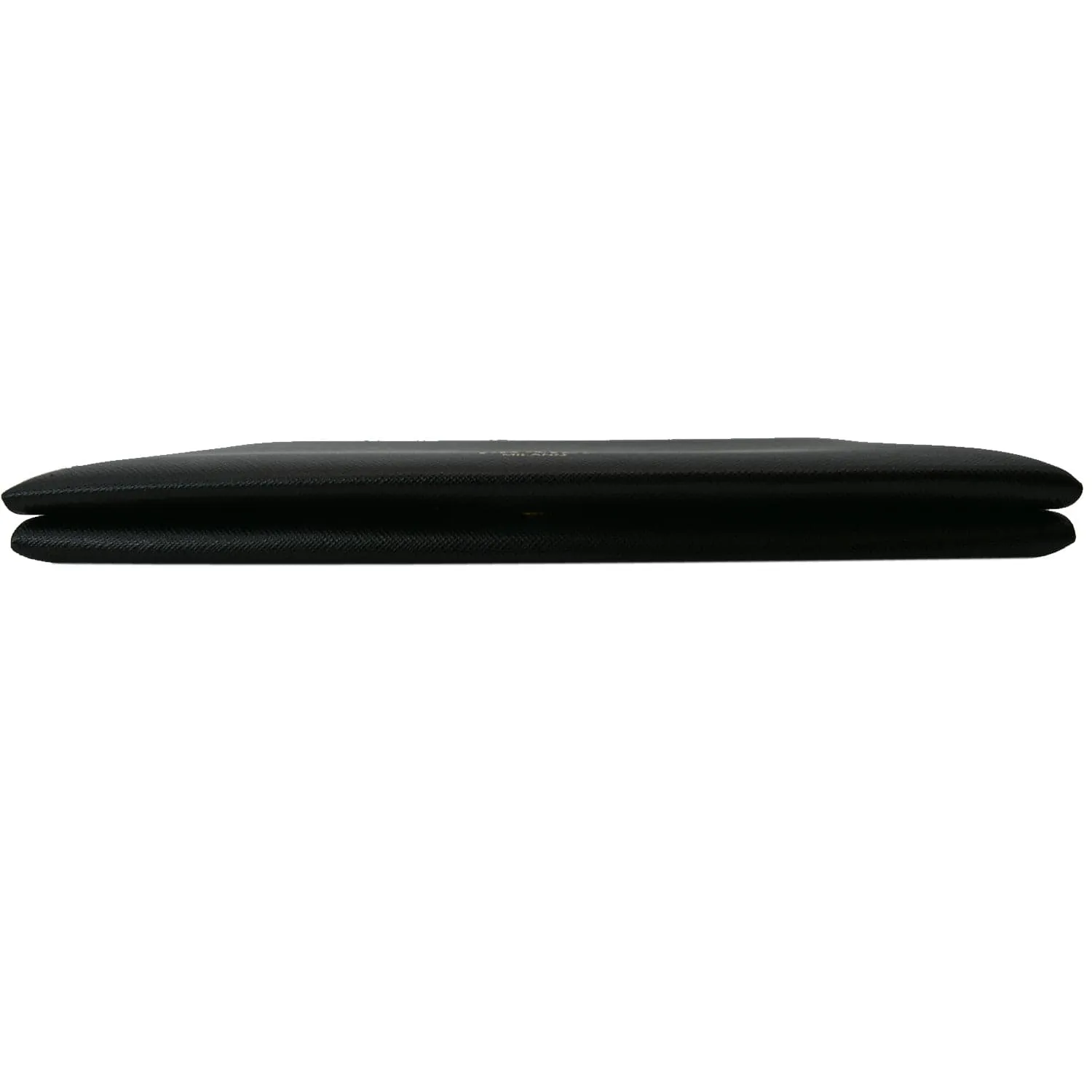 PRADA Document Holder Saffiano Leather Pouch Black
