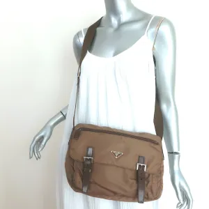 Prada Nylon Vela Messenger Bag Army Green
