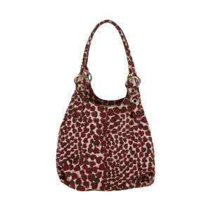 Prada White Heart Print Shoulder Bag