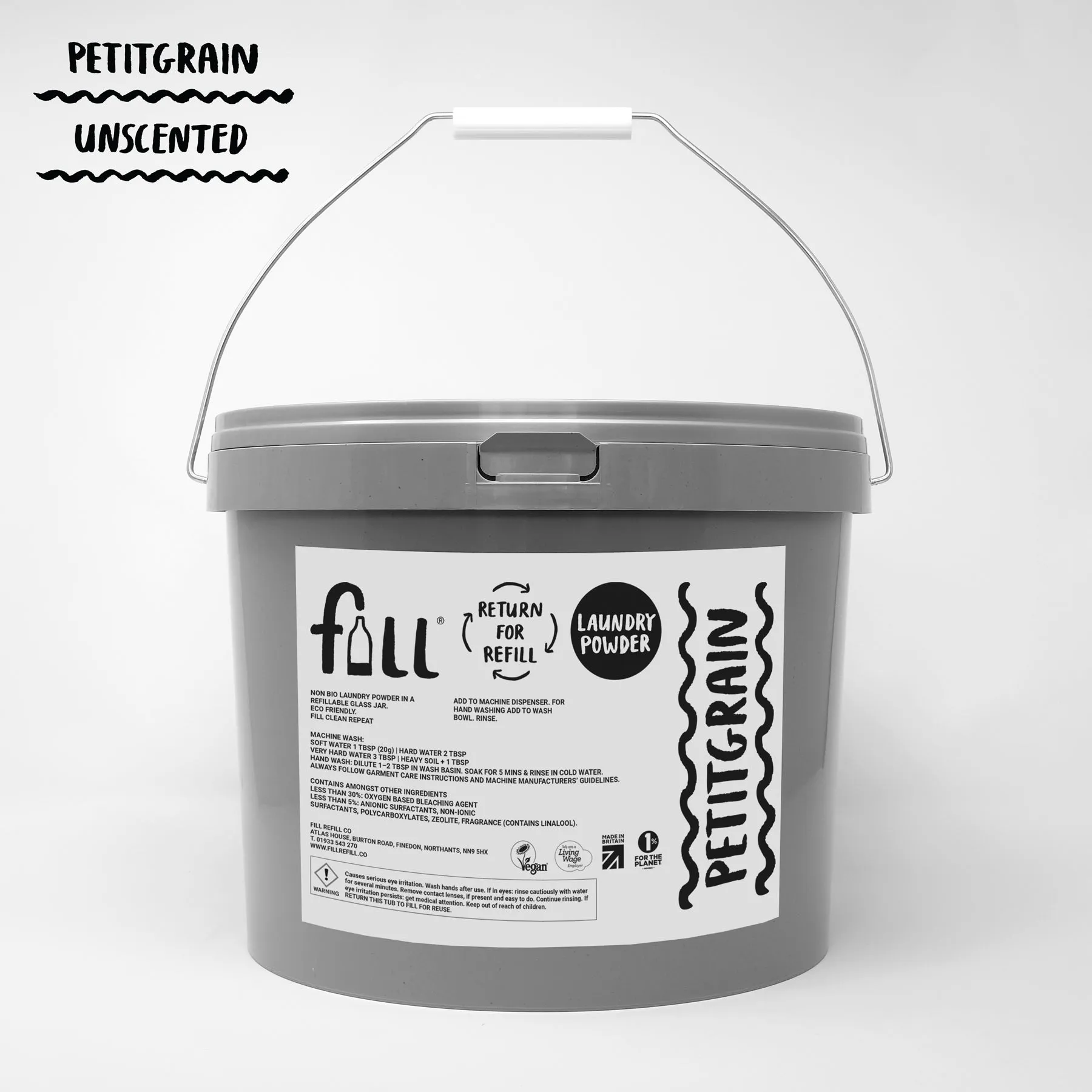Pre-order: Laundry Powder 10 kg tub, Petitgrain
