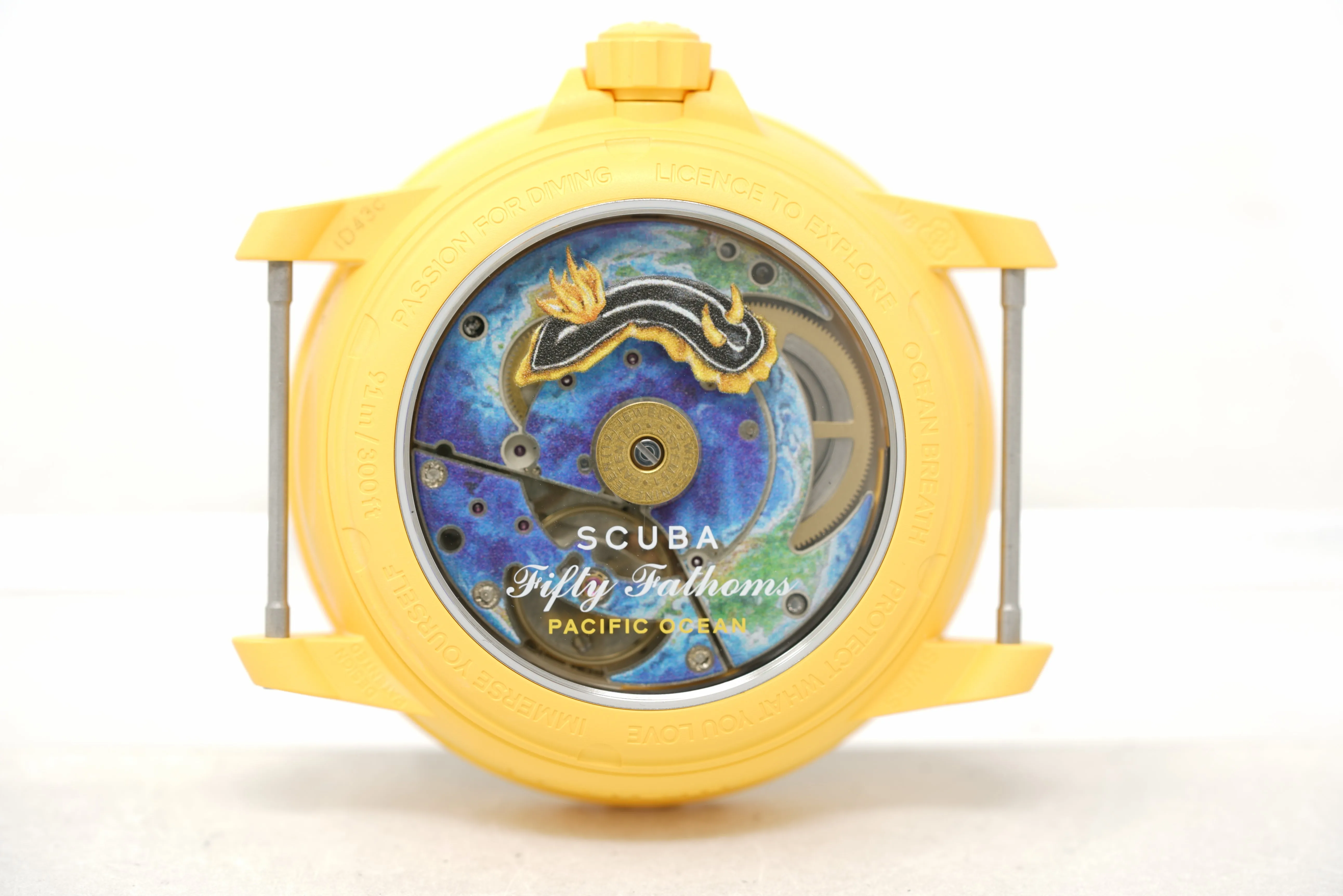 Pre-Owned Swatch x Blancpain Scuba Fifty Fathoms Pacific Ocean SO35P100