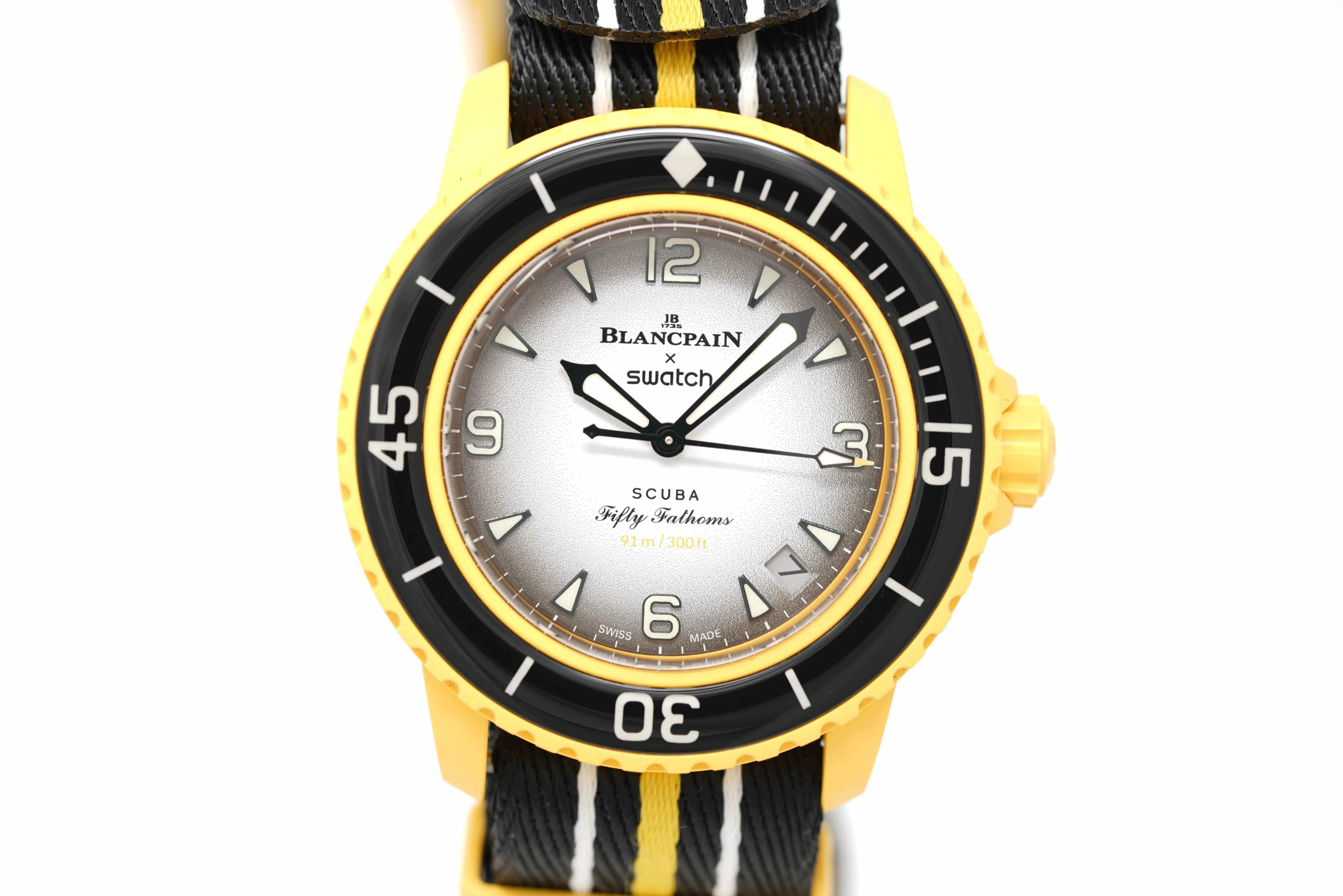 Pre-Owned Swatch x Blancpain Scuba Fifty Fathoms Pacific Ocean SO35P100