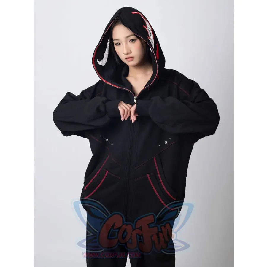 【PRE-SALE】COSFUN Original Black Red Cosplay Hoodie Jacket A00005