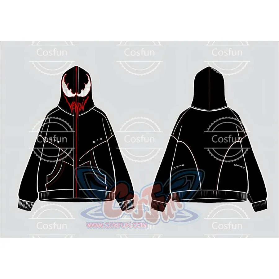 【PRE-SALE】COSFUN Original Black Red Cosplay Hoodie Jacket A00005