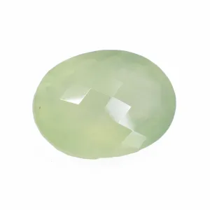 Prehnite 20.11 mm 20.56 carats Oval Rosecut Faceted Gemstone - Burma