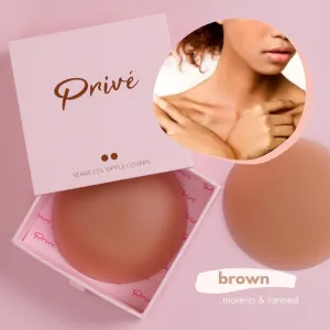 Privé  Seamless Nipple Cover in Brown