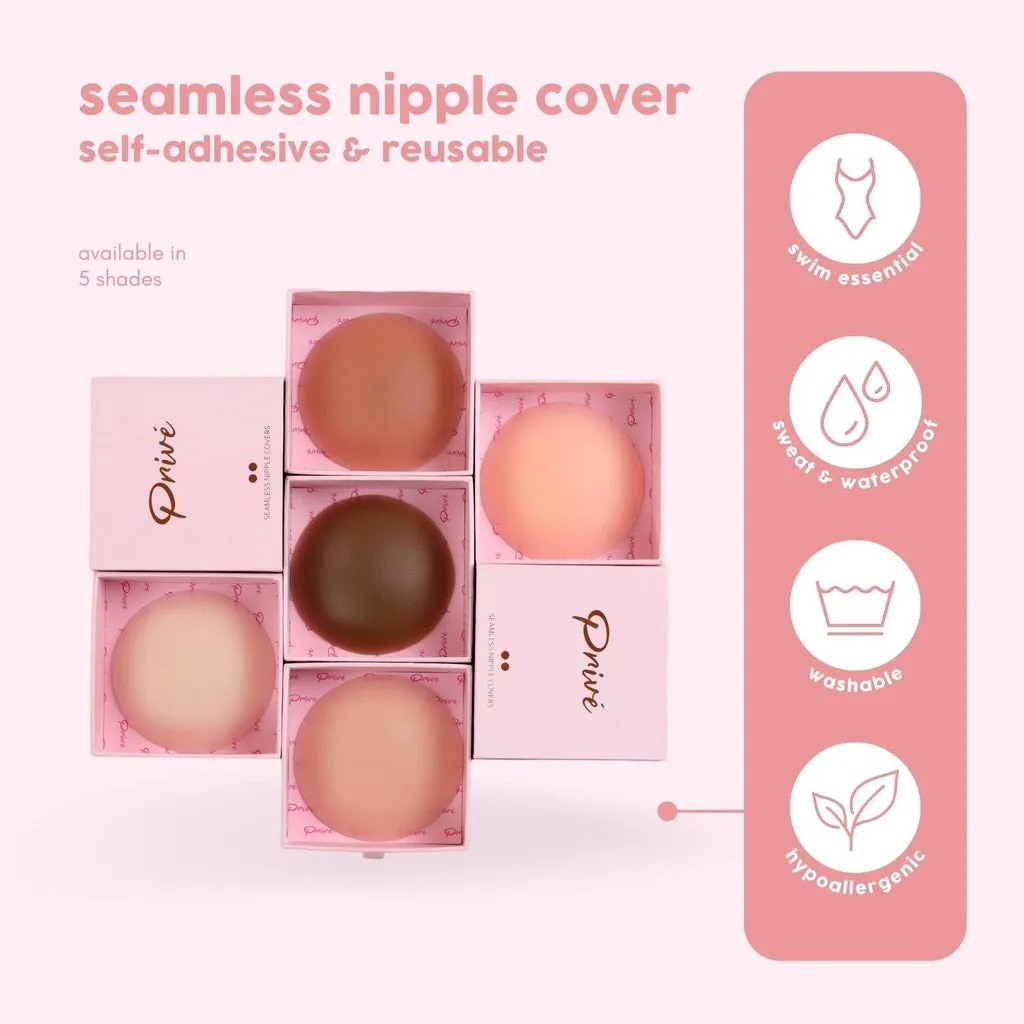 Privé  Seamless Nipple Cover in Brown