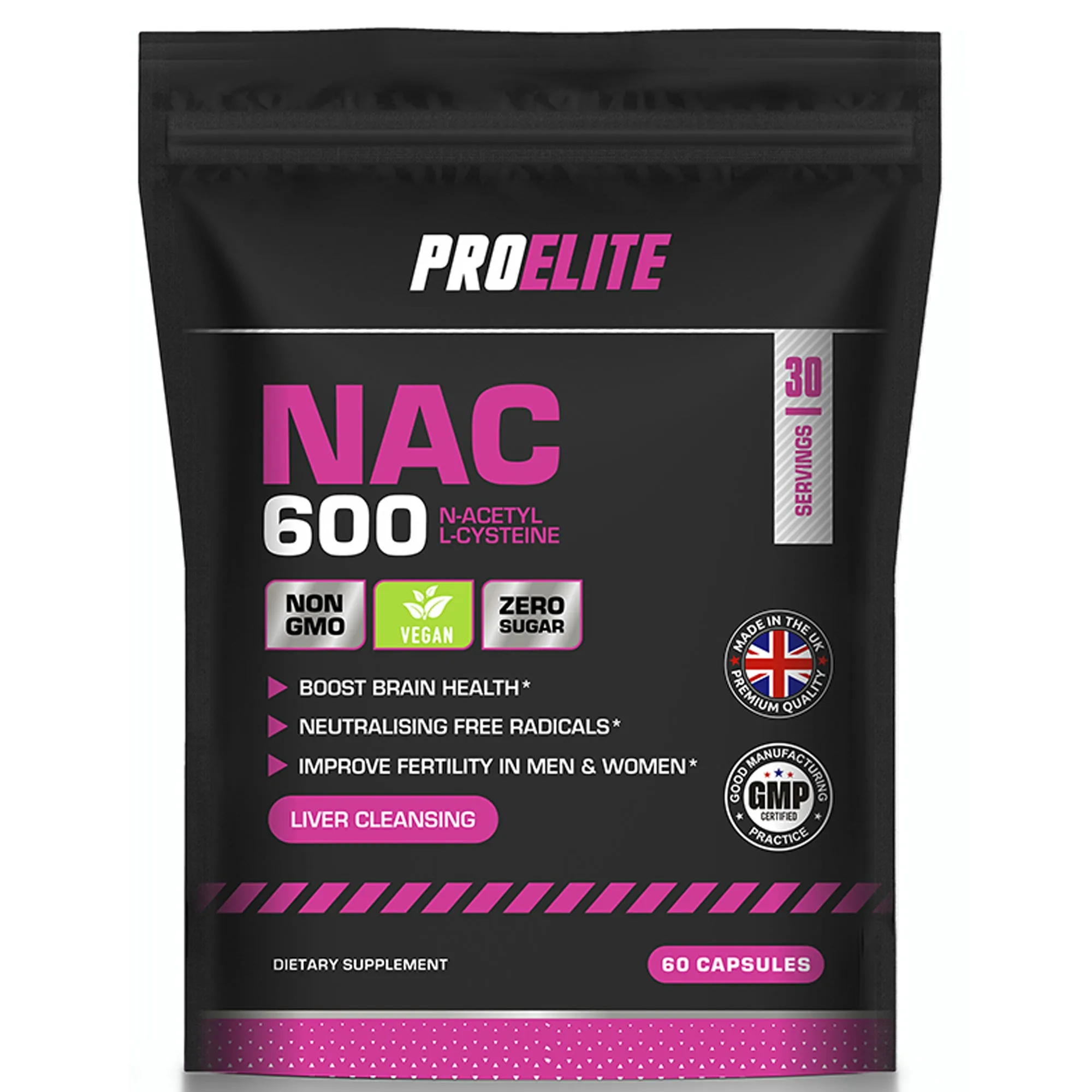 Pro-Elite NAC N-ACETYL L-CYSTEINE Vegan Capsules