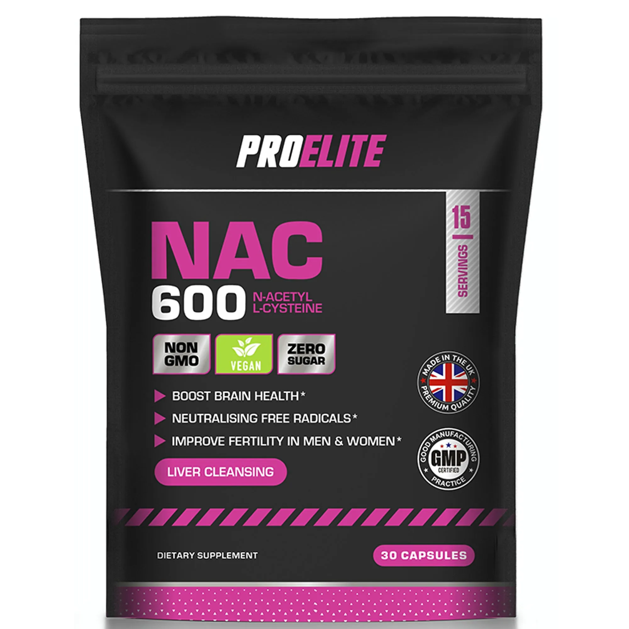 Pro-Elite NAC N-ACETYL L-CYSTEINE Vegan Capsules