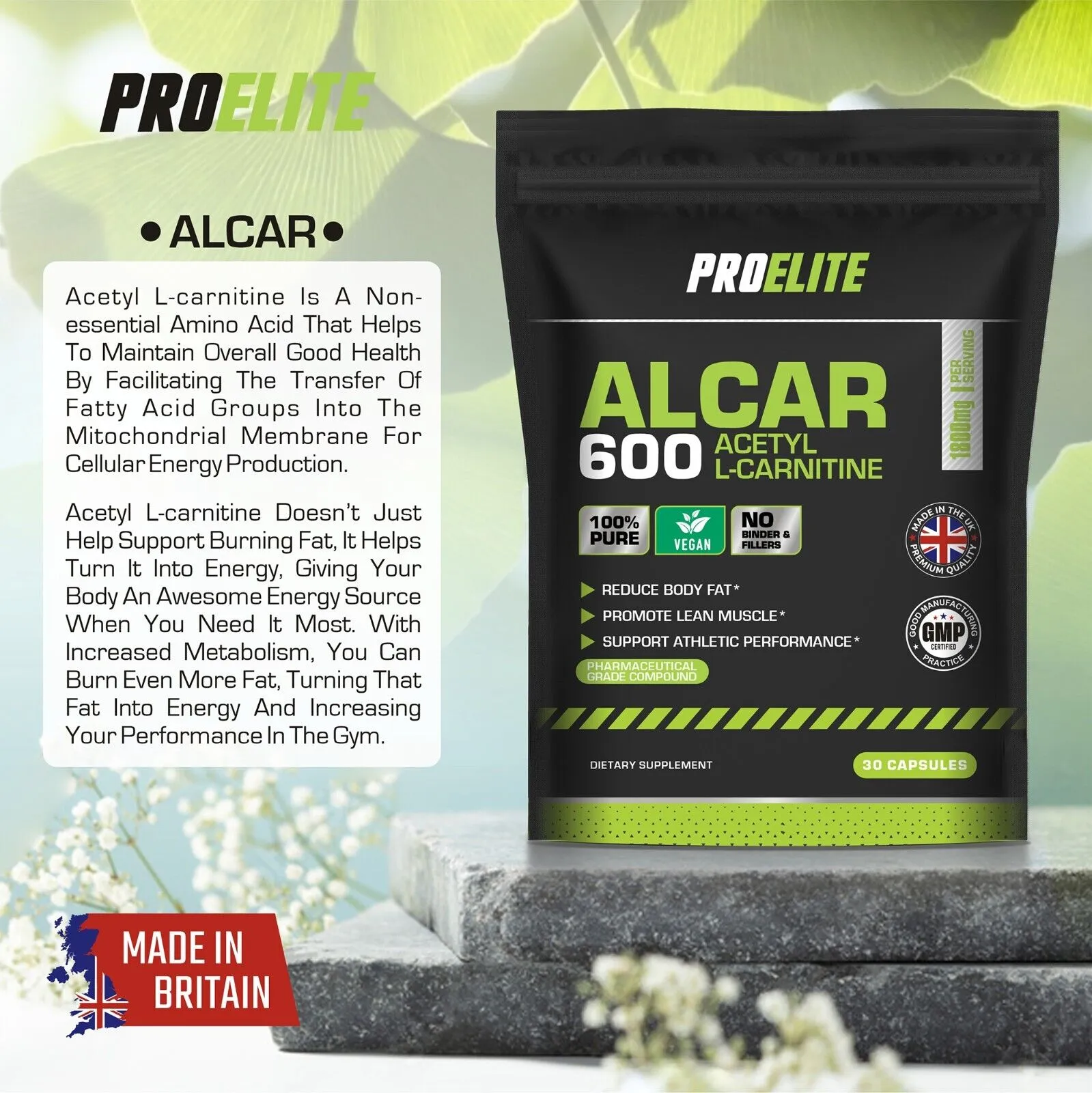 PROELITE Acetyl L-Carnitine Vegan Capsules