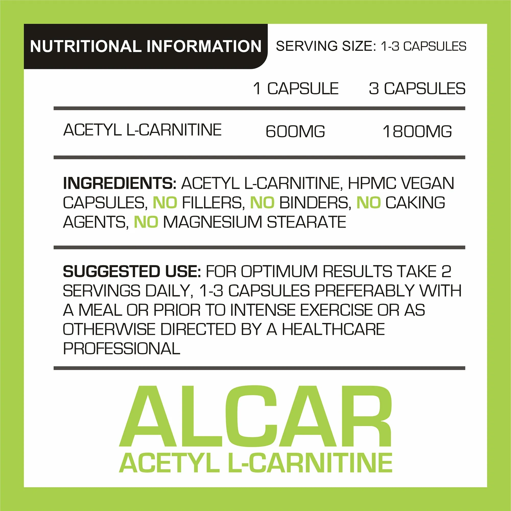 PROELITE Acetyl L-Carnitine Vegan Capsules